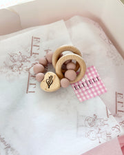 Personalised blush pink cotton baby overall set - view 8 | Eli&Eli