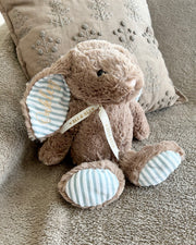 Personalised Bunny Best Friend Toy | Green Blue Stripes