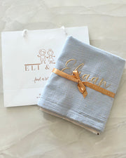 Muslin Gold Blanket | Bird Grey