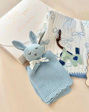Newborn Boy Gift Hamper Personalised | Baby Blue Bow (4 Pieces)