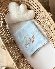 Baby Swaddle Blanket Cotton Muslin Blue | Choose Colour