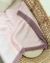 Two colour knitted blanket ballerina pink and mauve - view 6 | Eli&Eli