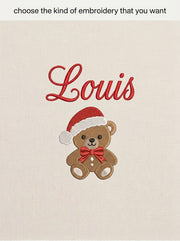 Personalised cotton knitted Christmas baby blanket - view 2 | Eli&Eli