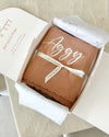 Summer Knitted Blanket Bronze Cinnamon | Personalized Name