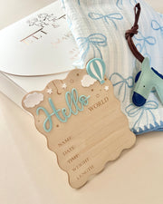 Newborn Boy Gift Hamper Personalised | Baby Blue Bow (4 Pieces)