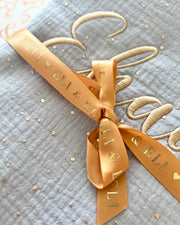 Muslin Gold Blanket | Bird Grey