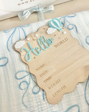 Newborn Boy Gift Hamper Personalised | Baby Blue Bow (4 Pieces)