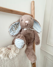 Personalised Bunny Best Friend Toy | Green Blue Stripes