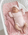 Beautiful Gingham Muslin Blanket | Little Hearts