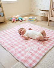 Gingham muslin baby blanket little hearts - view 11 | Eli&Eli