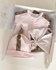 Authentic Burberry baby gift set in baby pink - view 3 | Eli&Eli