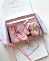 Baby leather wool boots in blush pink for ages 0-1 year - Eli&Eli Dubai