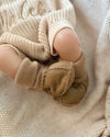 Baby leather wool boots in caramel for ages 0-1 year - Eli&Eli Dubai