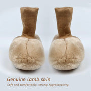 Baby leather wool boots in caramel - view 8 | Eli&Eli