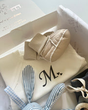 Baby leather wool boots in ivory - view 2 | Eli&Eli