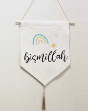 Bismillah flag kids room wall hanger - view 2 | Eli&Eli