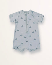 Boys swim suit in dusty blue boats - view 5 | Eli&Eli