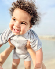 Boys swim suit in dusty blue boats - view 6 | Eli&Eli
