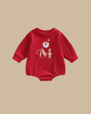 Baby Christmas Romper in red