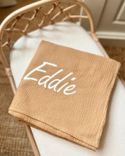 Cotton muslin baby swaddle blanket, selection - view 2 | Eli&Eli