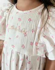 Emma boho muslin dress poppy flowers white - view 6 | Eli&Eli