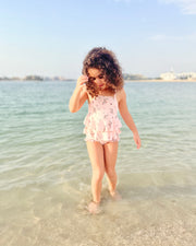 Girls swim suit set in rose flowers - view 5 | Eli&Eli