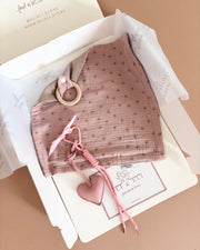 Heart shape bag charm clip in baby pink - view 2 | Eli&Eli