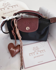 Heart bag charm clip in chocolate brown - view 4 | Eli&Eli