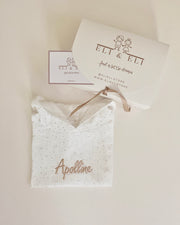 Hooded muslin poncho in white silver dots - view 4 | Eli&Eli