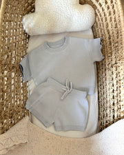 Jacquard cotton baby set pastel blue - view 7 | Eli&Eli