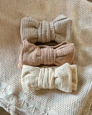 Knitted baby headbands with bow, colour options - Eli&Eli