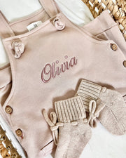 Knot jumpsuit terry in taupe - view 3 | Eli&Eli