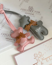 Leather animal bag charm on a mama bag - Eli&Eli