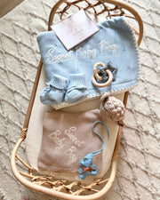 Leather bear bag charm in blue - view 3 | Eli&Eli