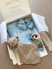 Leather bear bag charm in blue - view 6 | Eli&Eli