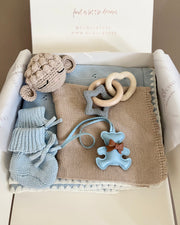 Leather bear bag charm in blue - view 8 | Eli&Eli