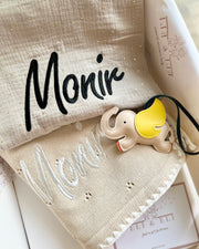 Little elephant bag charm beige black - view 5 | Eli&Eli