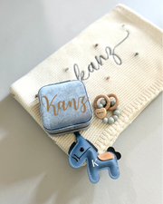 Little horse bag charm in blue - view 3 | Eli&Eli