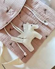 Little horse bag charm in white - view 2 | Eli&Eli