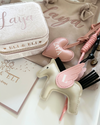 Little horse bag charm in white and pink for diaper bag or mama bag - Eli&Eli Dubai