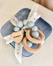 Love wooden teether blue heart - view 4 | Eli&Eli