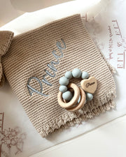 Love wooden teether blue heart - view 6 | Eli&Eli