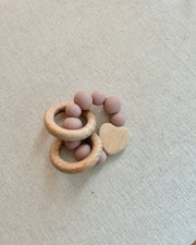Love wooden teether blush heart - view 5 | Eli&Eli