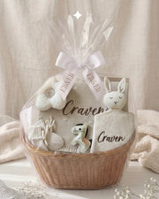 Luxury personalised blanket gift hamper in ivory - view 5 | Eli&Eli
