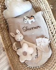 Luxury personalised blanket gift hamper in ivory - view 6 | Eli&Eli