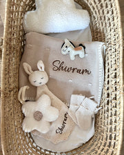 Luxury personalised blanket gift hamper in ivory - view 9 | Eli&Eli