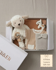 Luxury personalised blanket gift hamper in latte caramel - view 3 | Eli&Eli