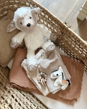 Luxury personalised blanket gift hamper in latte caramel - view 4 | Eli&Eli