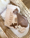 Luxury personalised blanket gift hamper Little Bear, 5-piece newborn gift set with name embroidery - Eli&Eli Dubai