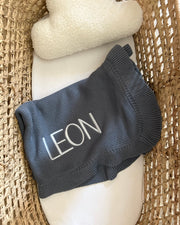 Luxury personalised blanket gift hamper in teal blue - view 10 | Eli&Eli